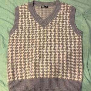 Pastel purple and white sweater vest!!